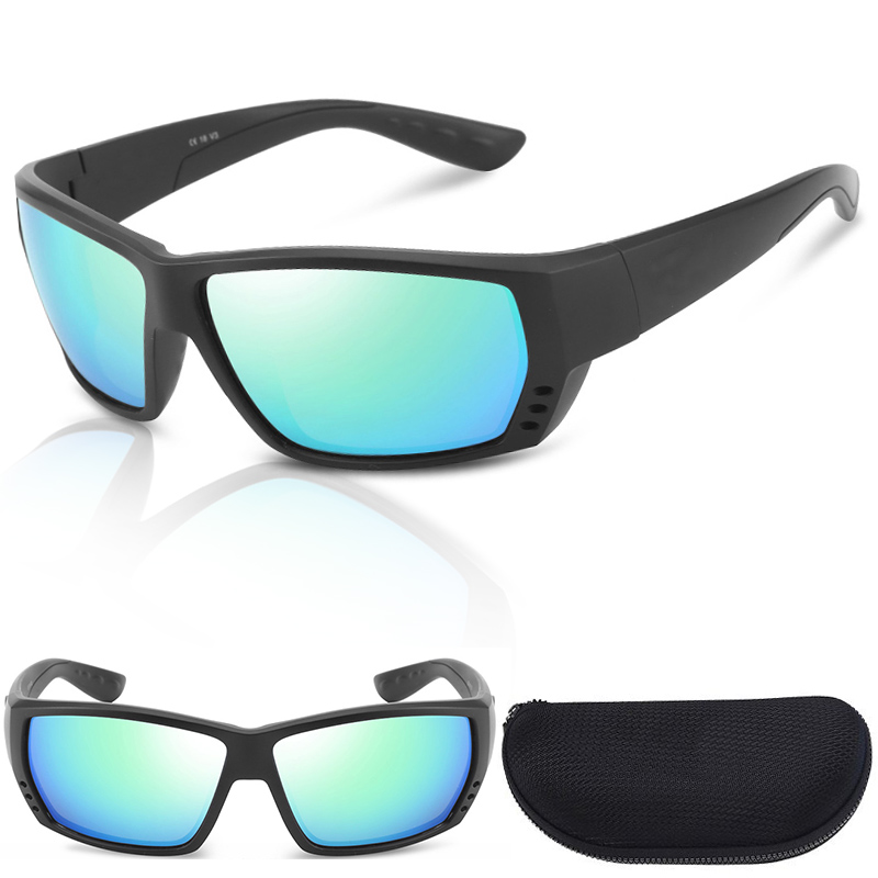 Lunettes de soleil Tuna Alley pour hommes, design de marque, carrées, classiques, miroir, polarisées, pour la conduite, le voyage, le sport