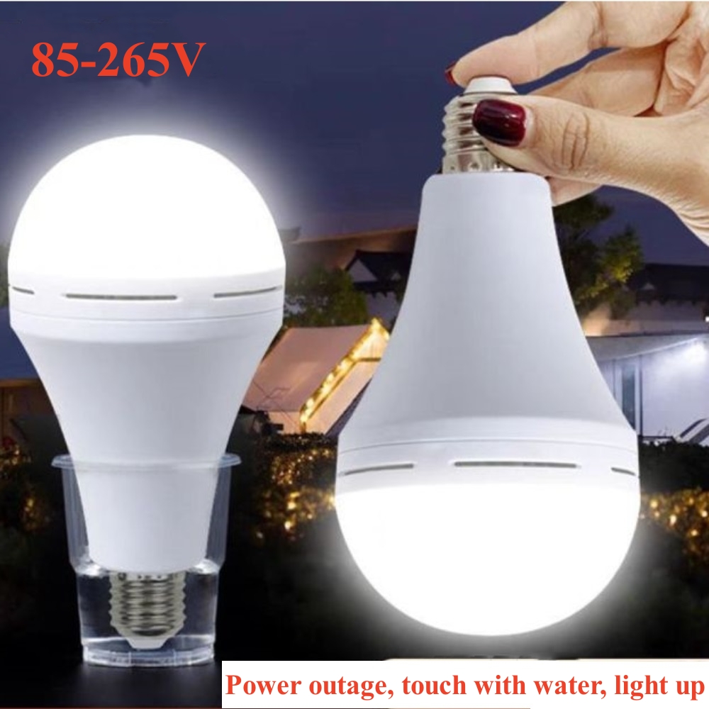 Ampoule LED intelligente d'urgence, charge rapide, ampoules blanches en surbrillance, tête de lampe, maison et extérieur, 7000K, 7W, 9W, 12W, 15W, 2024