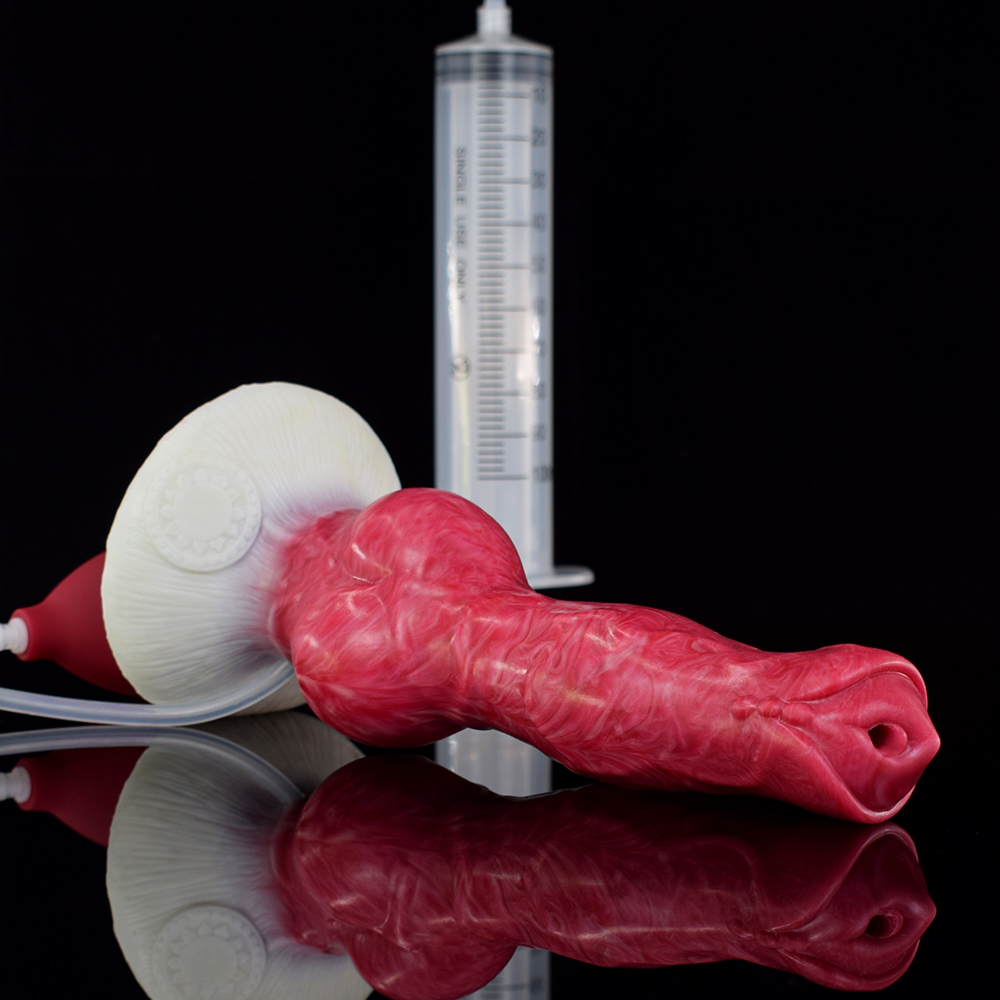 FAAK – gode éjacultion avec nœud de chien fantaisie, avec ventouse en Silicone, pulvérisation de pénis, liquide, jouets sexuels pour femmes et hommes, Plug Anal