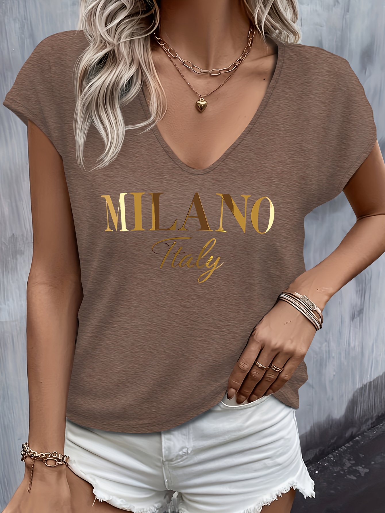 Sommer Damen Kurzarm V-Ausschnitt lockeres Modal T-Shirt Top Kurzarm bequemes atmungsaktives T-Shirt Top