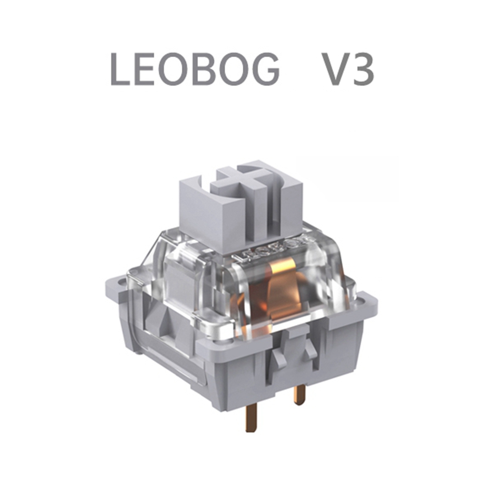 LEOBOG GrayWood V3 sakelar Keyboard 3Pin Keyboard mekanis kustom Linear HIFI RGB dilumasi sakelar sakelar pengganti panas 57g untuk GK61