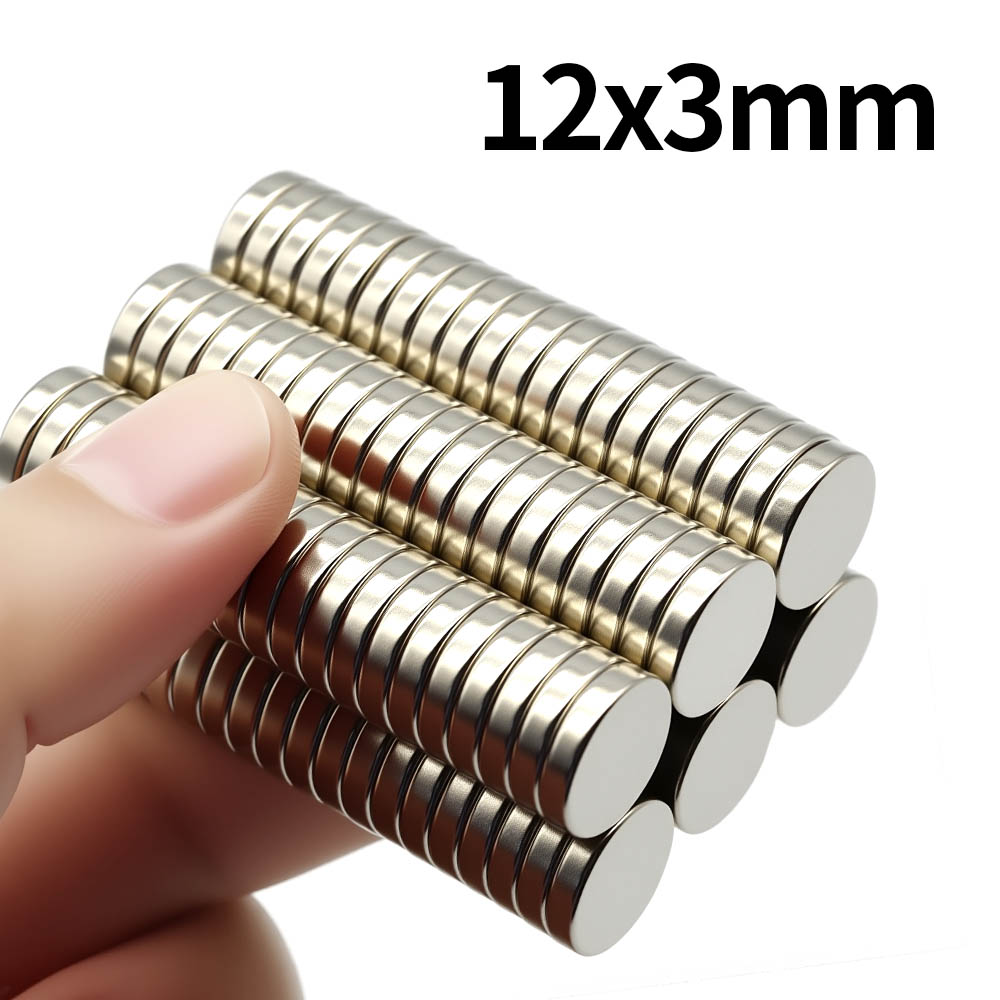 Magnes neodymowy super mocny 12x3mm N35 NdFeB magnes trwały okrągły mocny magnes magnes na lodówkę