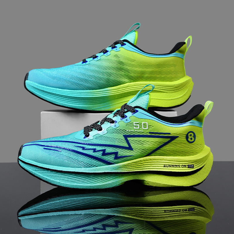 Men Running Shoes Speciality Marathon Sports Carbon Board Breathable Lightweight Women's Comfortable Athletic Nonskid Sneakers