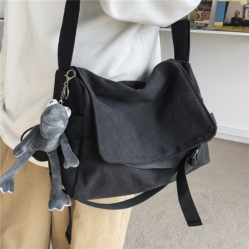 Lona crossbody sacos para senhoras grande capacidade bolsa de ombro casuais meninas estudantes sacos de escola moda masculina saco do mensageiro