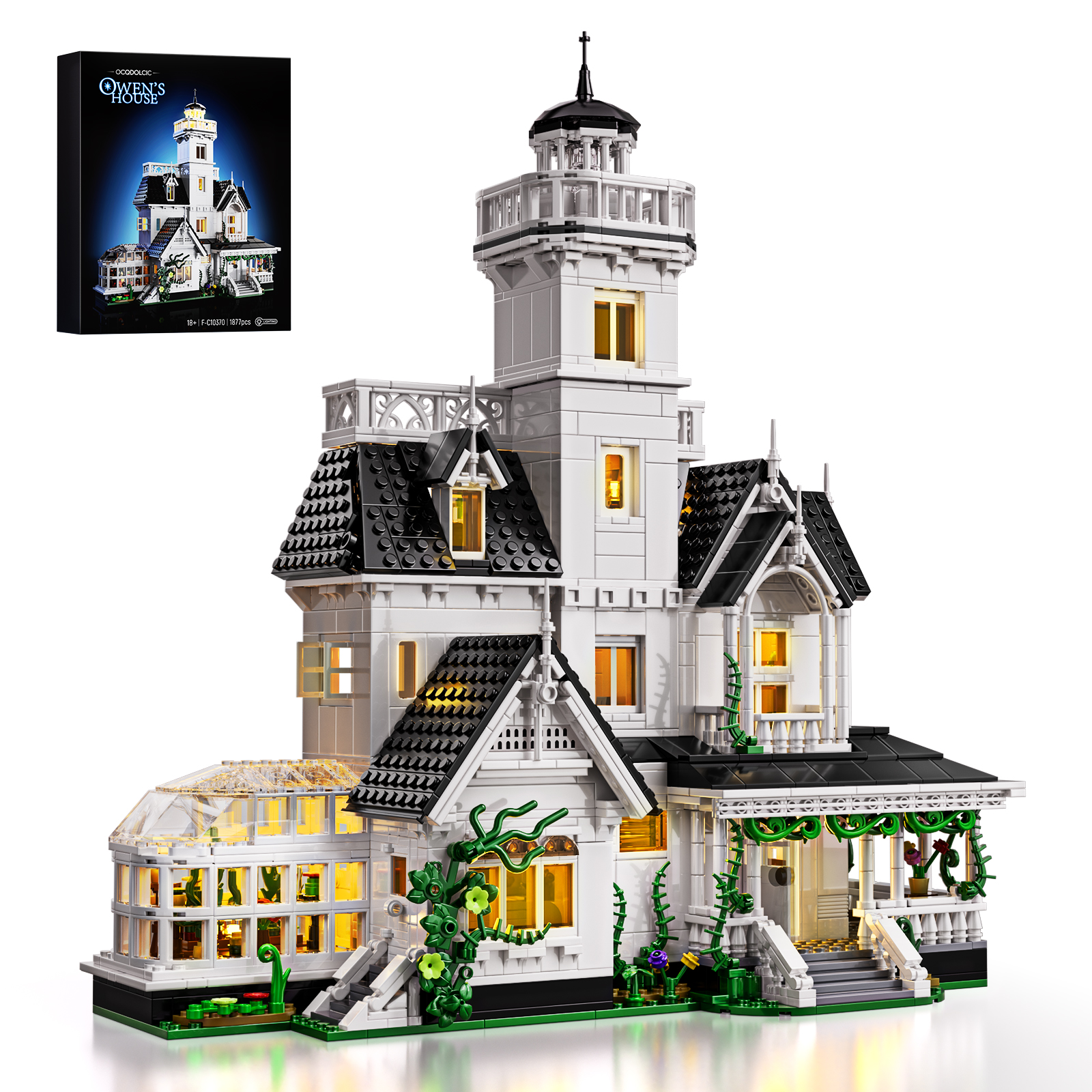 1877 ชิ้น Magic House Blocks ชุด Owens House Building ชุด Creator สถาปัตยกรรมรุ่น Home Office Decor ของขวัญสําหรับผู้ใหญ่