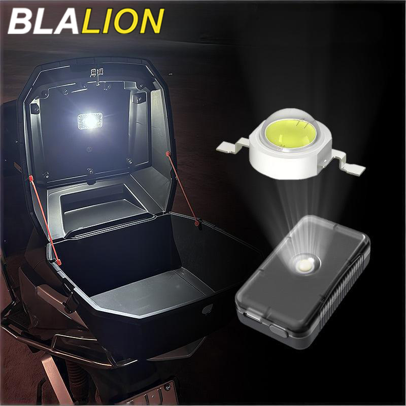 BLALION ไฟเซ็นเซอร์กล่องท้ายรถมอเตอร์ไซค์ LED ไฟท้ายกล่อง ไฟป้องกันการชน สะดวกสำหรับตกปลากลางแจ้ง แคมป์ปิ้ง ไฟกลางคืน