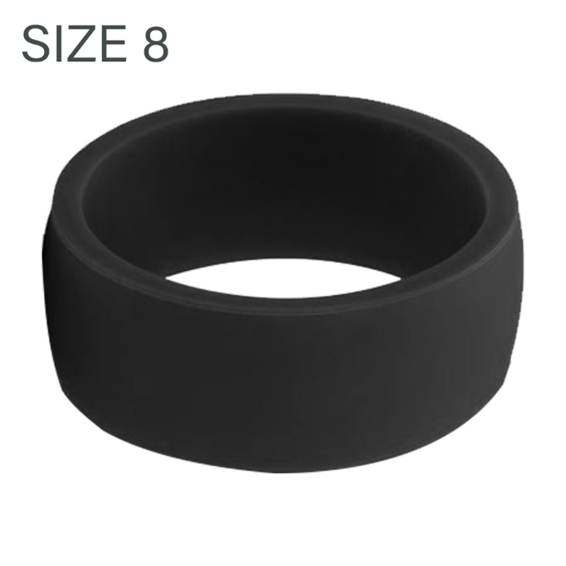 ABQR 8.7mm 男女兼用 シリコン製クールリング シリコン製結婚指輪 環境に優しいアウトドアスポーツリングX2 8