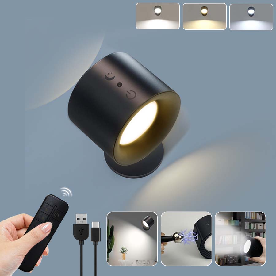 LED Wandleuchter Licht Touch Control Doppelkopf Wandleuchte 360 drehbar 3 Farben Wandleuchten Drahtlose Nachtlichter Schlafzimmer Licht