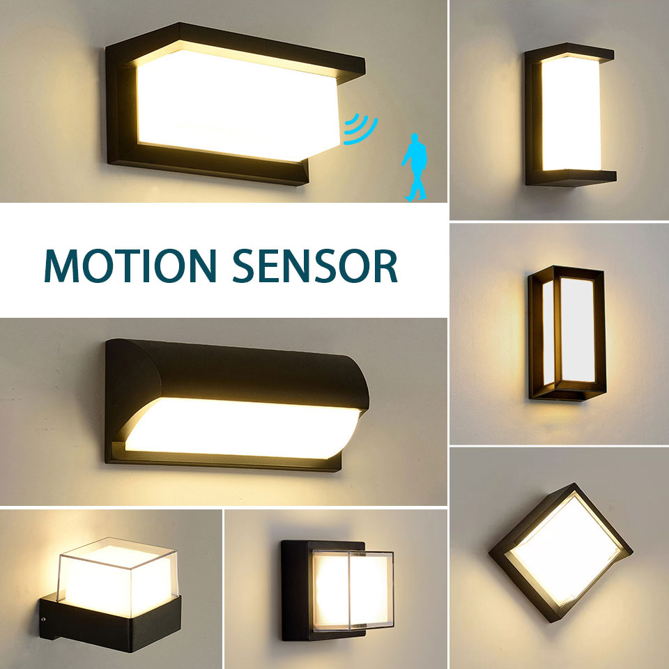LED applique murale extérieure PIR capteur de mouvement applique AC110V 220V étanche moderne intérieur maison balcon porche jardin décoration