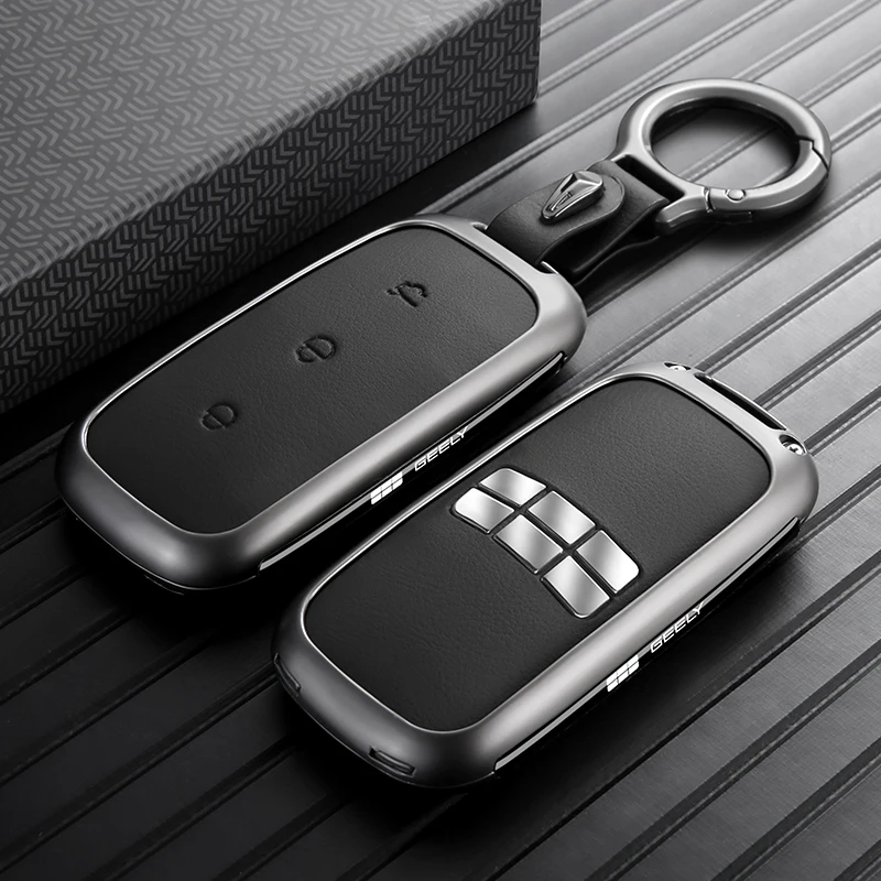 Full Cover Anti-Scratch Anti-Fall Protector Key Fob Case For Geely EX5 Starray EM-i e.MAS 7 Zinc Alloy Metal Car Accessories