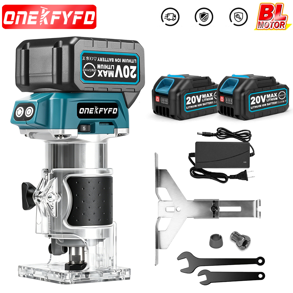 5 Speeds Brushless Electric Hand Trimmer Cordless Wood Router Woodworking Engraving Slotting for Makita 18V Battery