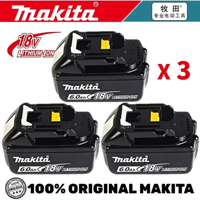 Последняя обновленная литиевая аккумуляторная батарея Makita BL1860 18 В 6 Ач для батареи Makita 18 В BL1840 BL1850 BL1830 BL1860B LXT 400
