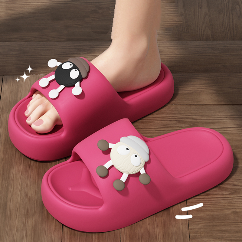 Simpatiche Ciabatte con Plateau a Tema Cartone Animato da Donna, Estive, Leggere, Antiscivolo per Esterni, Infradito da Spiaggia, Ciabatte da Casa con Suola Morbida in EVA