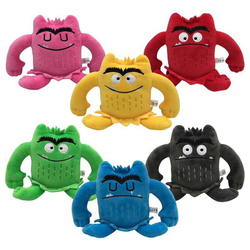 6 ピース/セット 6 色かわいいカラーモンスターぬいぐるみ子供モンスターカラー感情ぬいぐるみぬいぐるみ子供の誕生日プレゼント