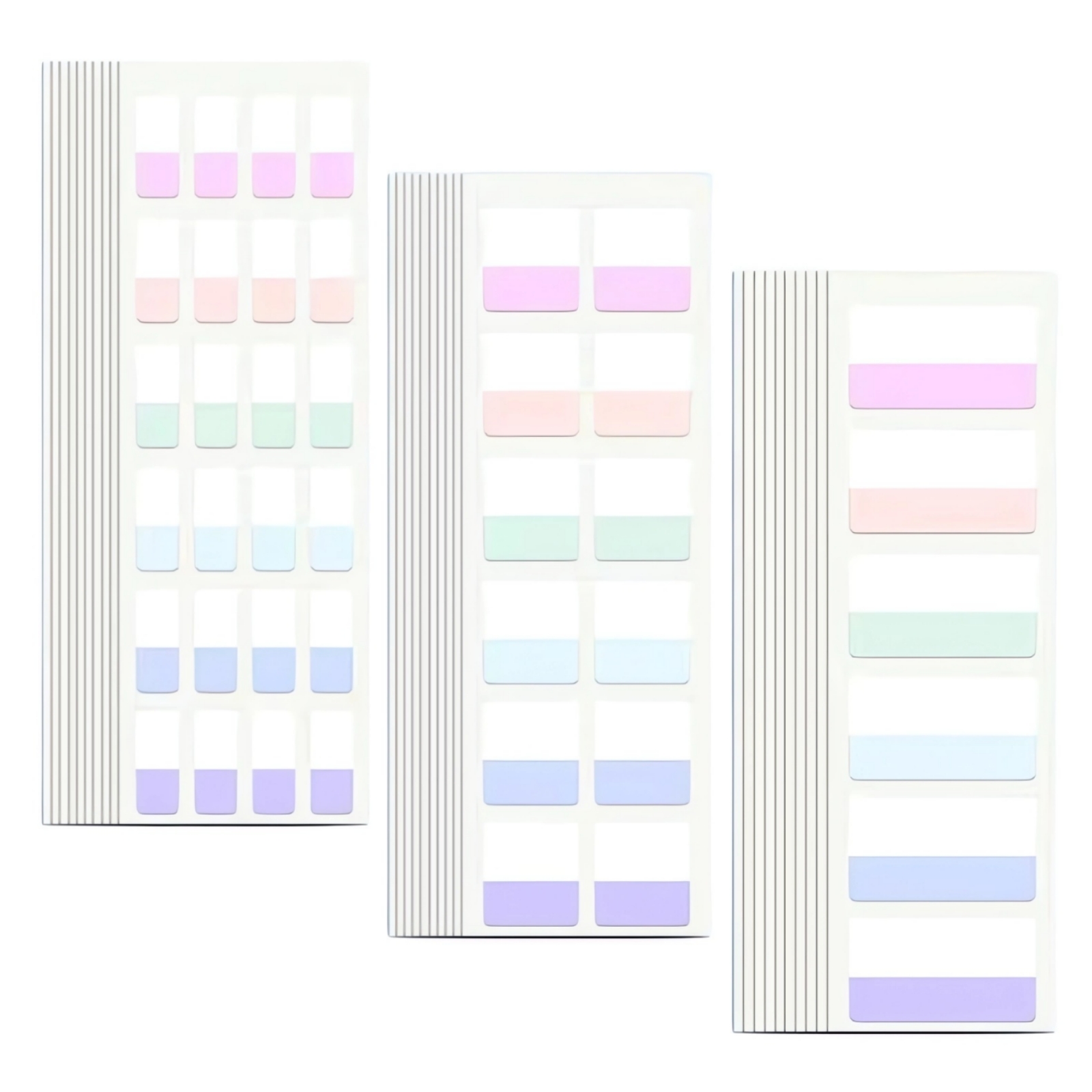 420 stks Licht Kleuren Sticky Index Sticker Tabs, 3 Maten 6 Kleuren Beschrijfbare Herbruikbare Bestand Vlag Etiketten voor Bijbel
