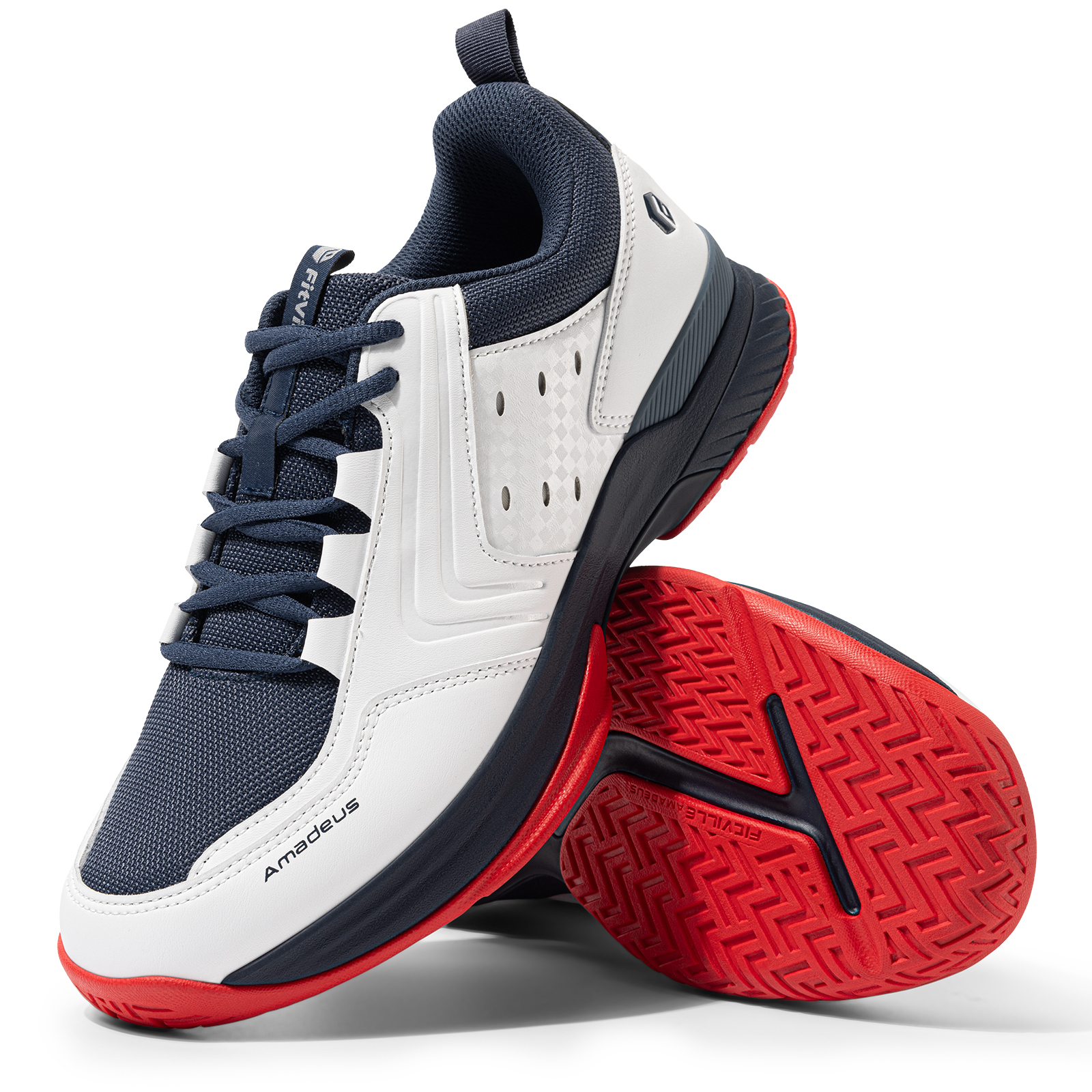 Buty tenisowe FitVille, szerokie, sportowe buty codzienne dla mężczyzn, oddychające buty do racquetballu i badmintona, na każdą nawę, z podparciem łuku stopy.