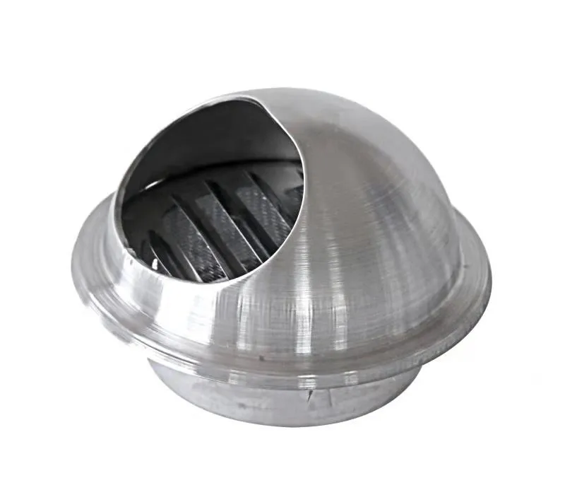 Rejilla de ventilación de acero inoxidable de 100mm/150mm, Extractor externo de nariz de toro redonda, salida de ventilación de pared, cubierta de ventilación, tapa de lluvia