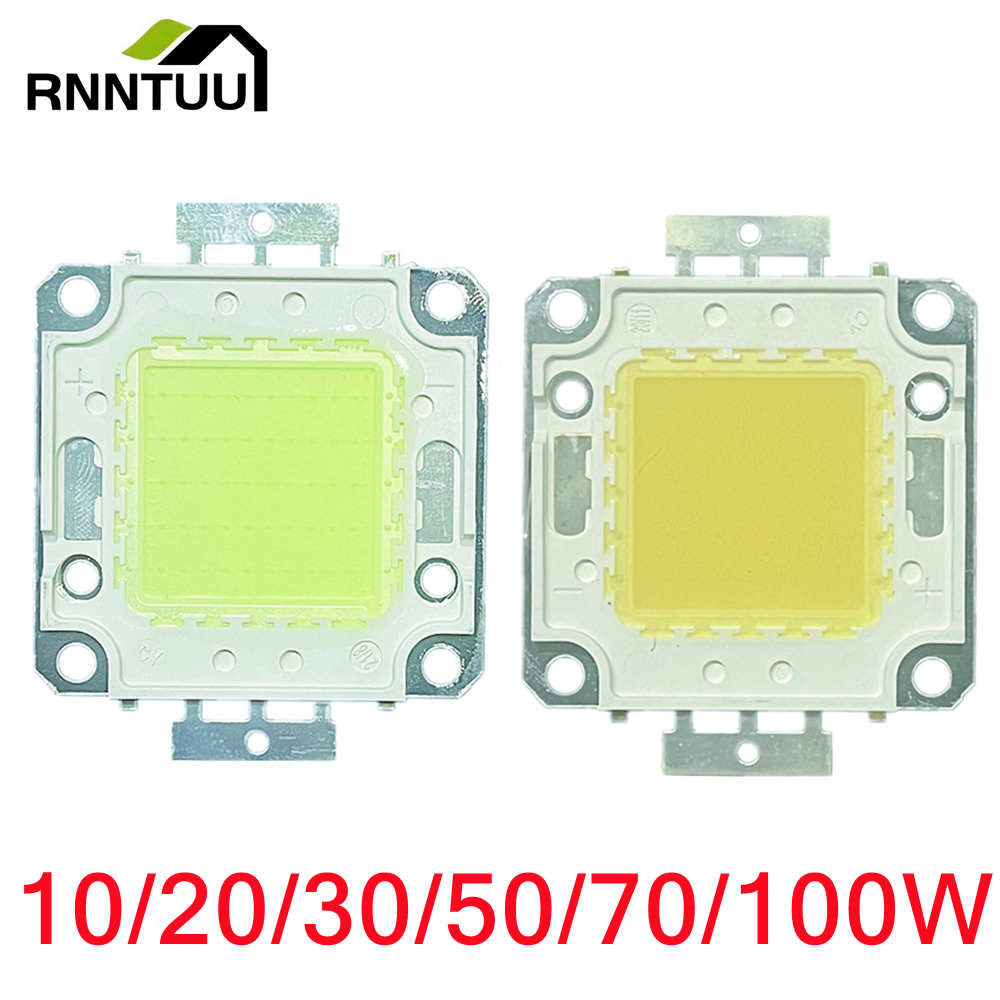 10/20/30/50/70/100W DC 12V 36V COB Modul LED Chip Dioden Lampe Glühbirne für Außenbereich Fokus-Scheinwerfer Garten Integrierte Lichtperlen