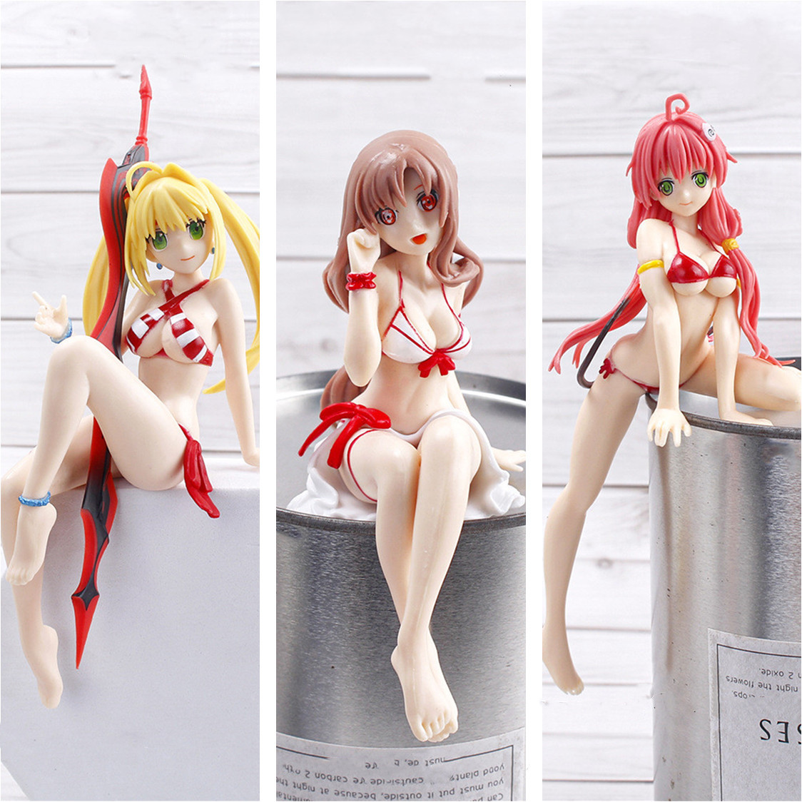 Fate/Saber Sexy Anime Figuur Kawaii Meisje Figuur Fate Stay Night Saber Action Figure Speelgoed Accessoires Auto Dashboard Speelgoed