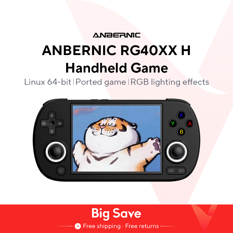 ANBERNIC RG40XX H 64 Bit Linux Retro Handheld Game Console 4.0'' IPS Screen Supports 5G WiFi Bluetooth HDMI-TV Output RG40XXH