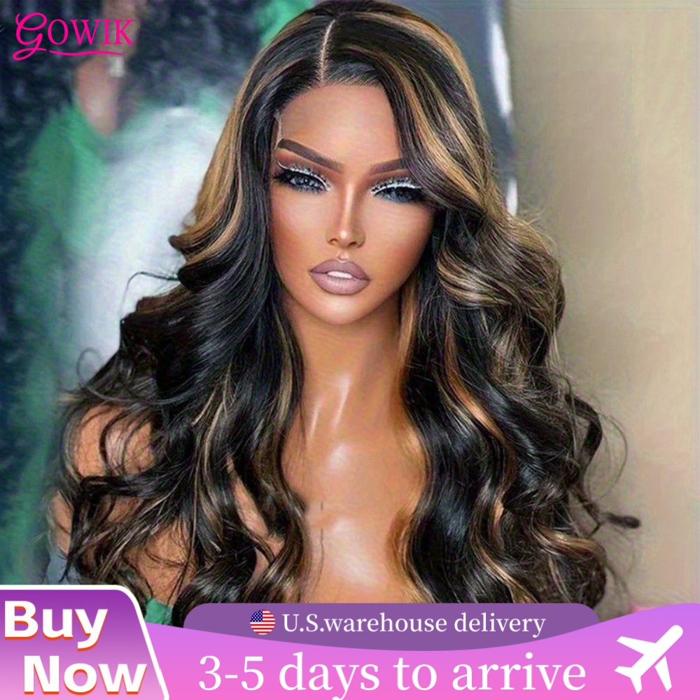 Peluca sin pegamento de encaje 5x5 1B30, cabello humano ombré, cuerpo ondulado, pelucas con cierre Frontal de encaje, cabello humano de encaje HD listo para usar, pelucas frontales humanas