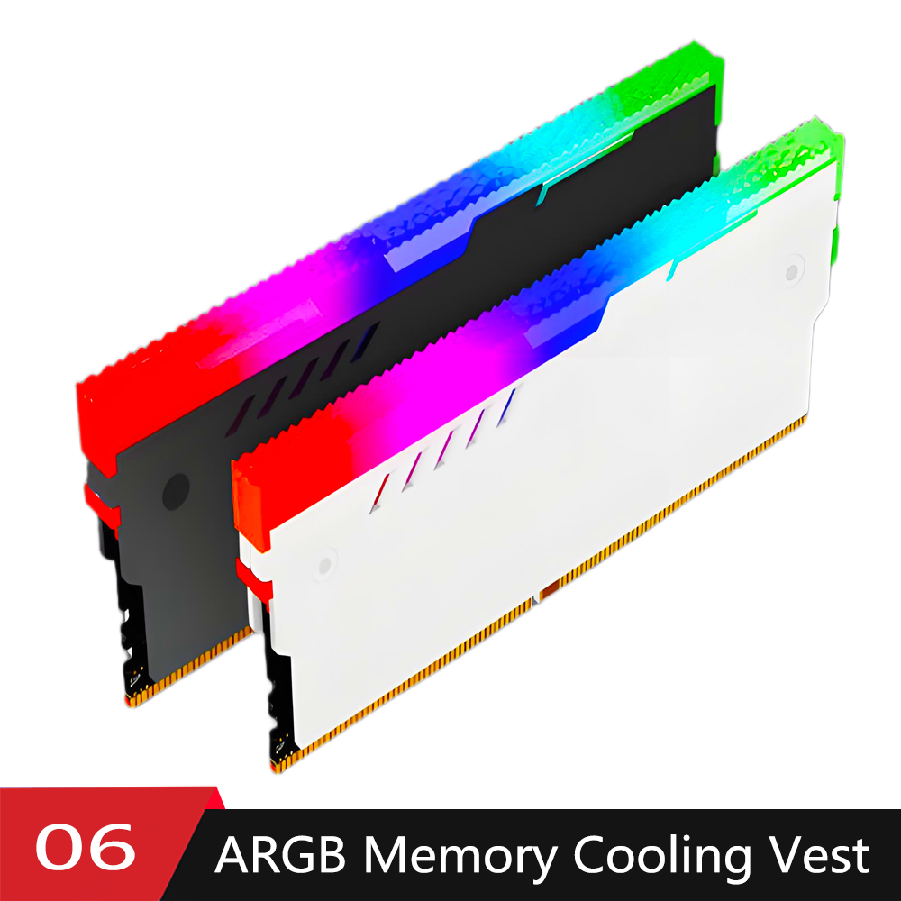 Chłodzenie RAM 5V 3PIN ARGB Adresowalne Chłodzenie Typu Vest Radiator do Pamięci DDR2 DDR3 DDR4 DDR5 do Komputerów Stacjonarnych