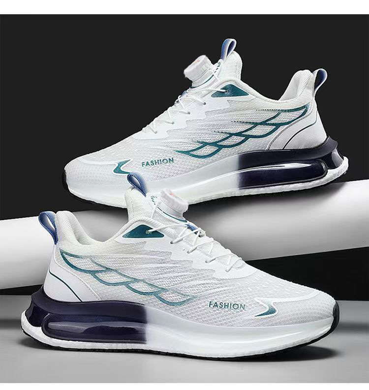 2026 Spring Men's Breathable Mesh Running Shoes Shock Absorption Casual Streetwear Trendy Footwear