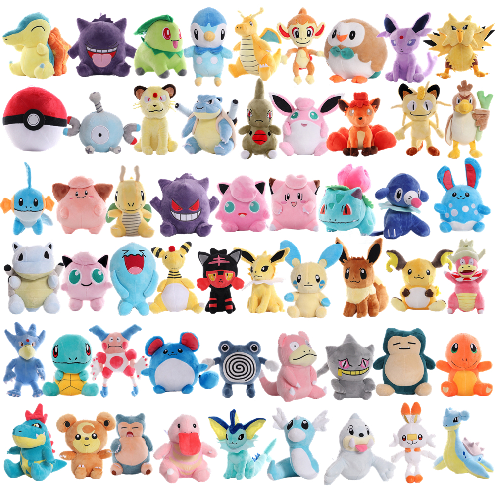 15-35 см новые плюшевые игрушки Покемон Пикачу Charmander Bulbasaur Pokeball Poke Ball мультфильм аниме мягкие куклы детские подарки на день рождения