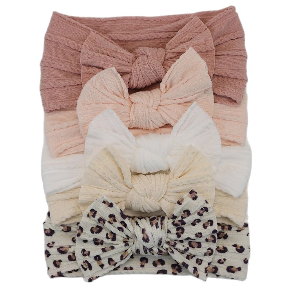 5 pçs/lote cabo de malha arco bebê headbands elástico náilon bebê menina bandana para crianças turbante recém-nascido infantil crianças acessórios para o cabelo