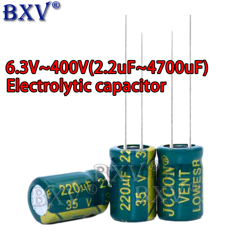 10V 16V 25V 35V 50V 400V 알루미늄 커패시터 100 미크로포맷 220 미크로포맷 330 미크로포맷 470 미크로포맷 680 미크로포맷 1000 미크로포맷 1500 미크로포맷 2200 미크로포맷 3300 미크로포맷 고주파 저 ESR