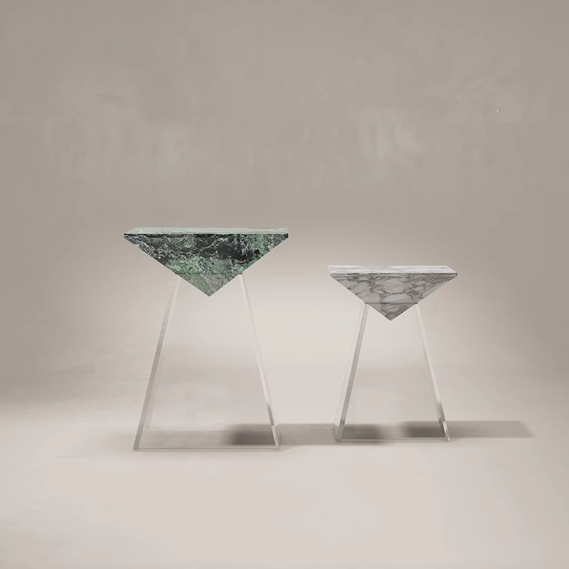 m ​​Minimalist Acrylic Floating Side Tables Marble Coffee Tables Small Space Living Room Coffee Furniture ​ m