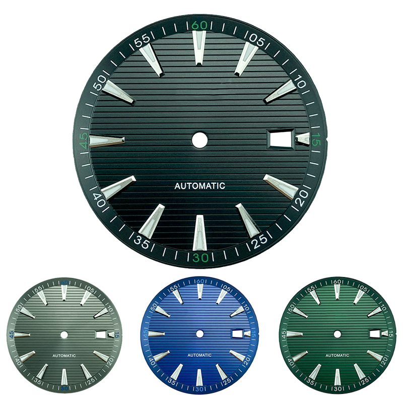 Pièces de plaque de montre-bracelet pour hommes, cadran de montre Sterys, attelle de voilier Mov't, style Bergame Aqua AT, NH35, 36, 33.2mm
