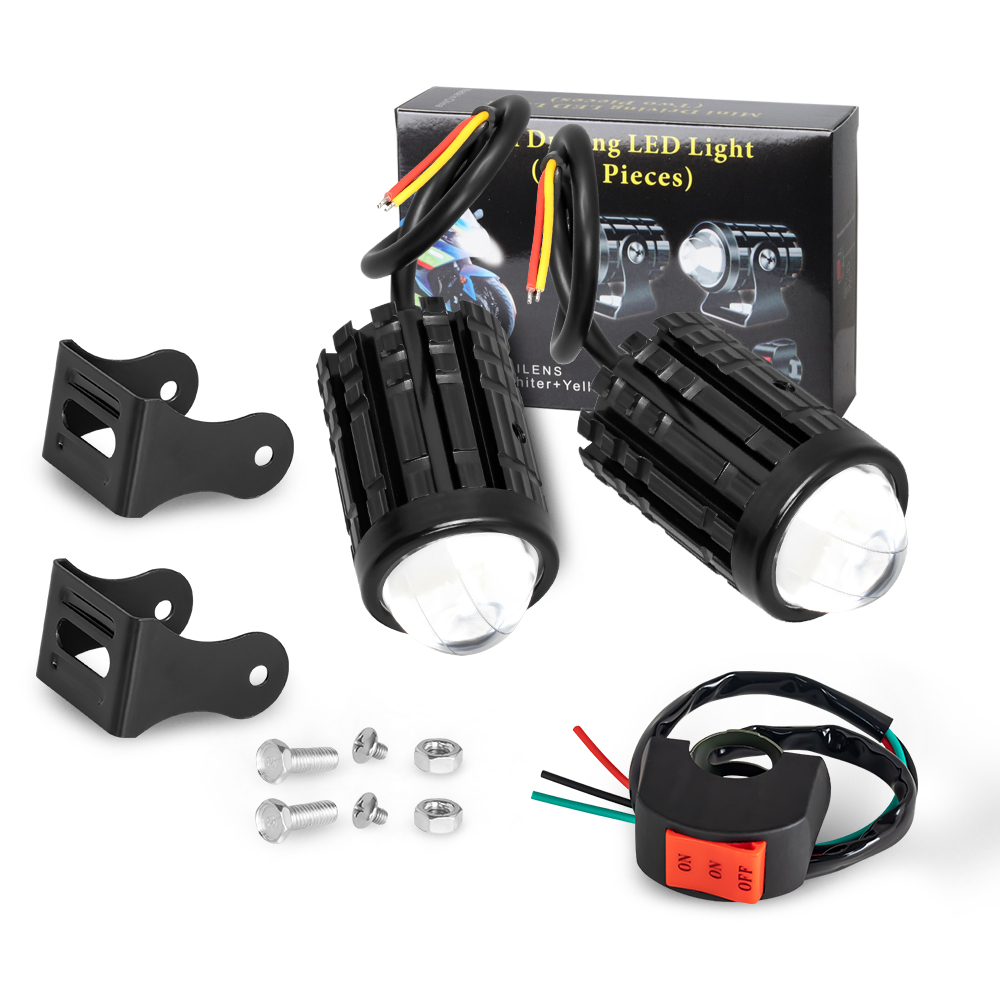 Super jasny motocykl LED odkrywcy reflektor projektor obiektyw typu rybie oko LED Moto mgła pomocnicze reflektory motocyklowe reflektory