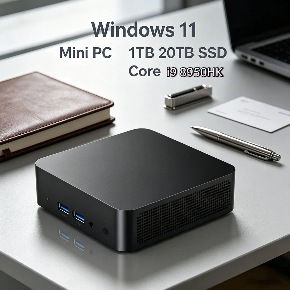 Modish Windows 11 Pro Mini PC Core i9 8950HK 32GB RAM 1TB 2TB SSD 4K HD WiFi6 BT5.2 Home Gaming Desktop With 3 Years Warranty