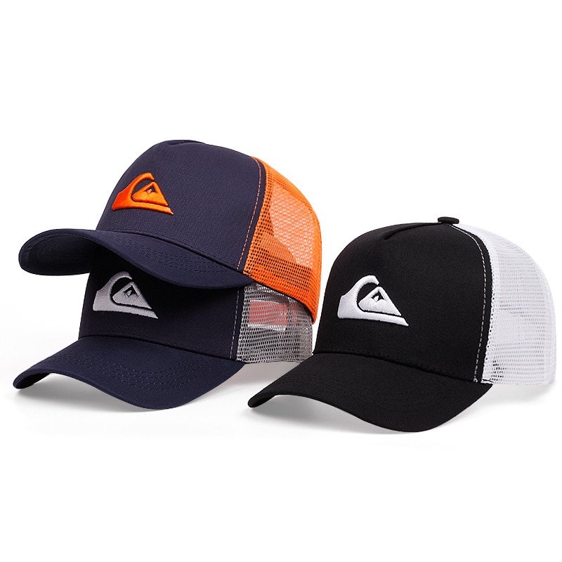 Símbolo simples triângulo surf bordado ao ar livre boné de beisebol verão respirabilidade hip hop malha boné caminhoneiro chapéu