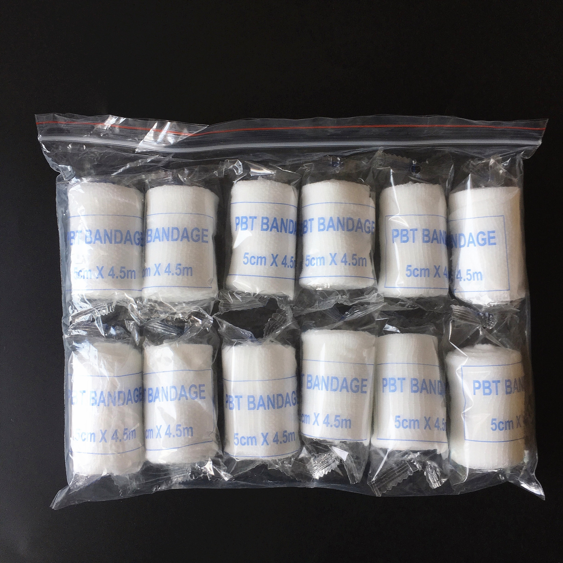 6 pçs pbt bandagem elástica kit de primeiros socorros gaze rolo ferida curativo enfermagem cuidados de emergência bandagem 4.5m
