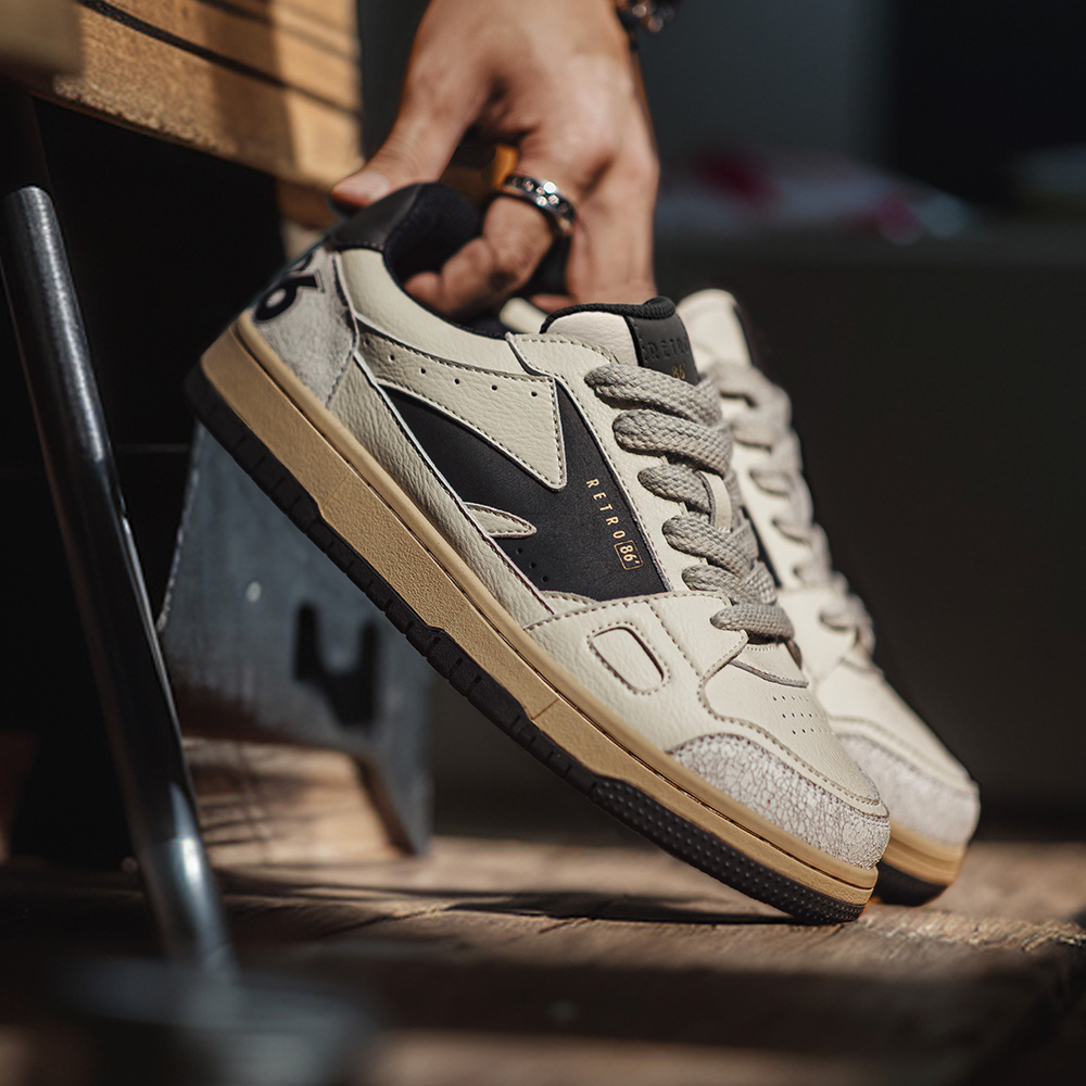 Sepatu Skate Maden Retro Color Block, Platform Tebal, Sol Empuk, Tali Sepatu, Ujung Bulat, Sepatu Board, Trendi Jalanan, Sneakers Kasual Pria
