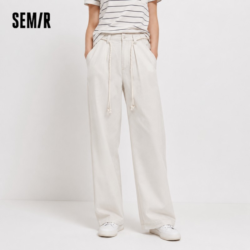 Semir Damesjeans Zachte, coole denimbroek met losse wijde pijpen en riem 2026 Zomer Casual Dagelijks