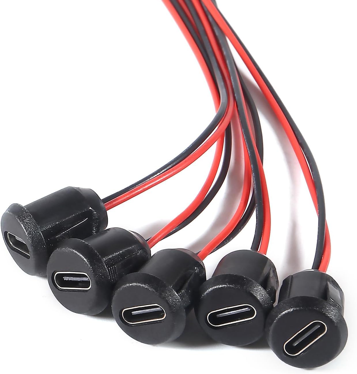 15 stks Type-C Mannelijke Chassis 2 P Direct Crimp Data Connector Jack Waterdichte Hoge Stroom USB-C Lader Plug