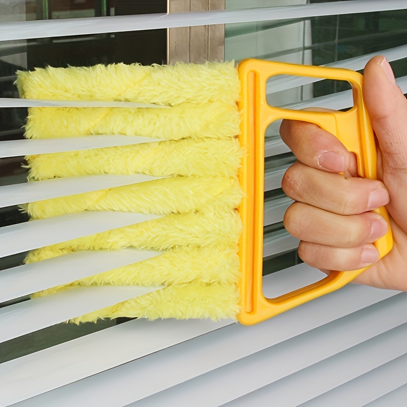Cepillo de limpieza de ventanas para persianas, cepillo de eliminación de polvo para persianas lavable desmontable, plumero para persianas, cepillo para polvo doméstico para persianas