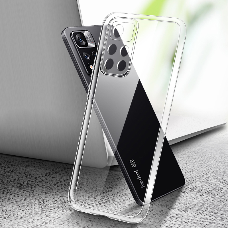 Coque de téléphone transparente pour Redmi Note 11 Pro Plus 11T 11S 11E, coque arrière douce et transparente en TPU, Note11 11Pro 5G Fundas Carcas