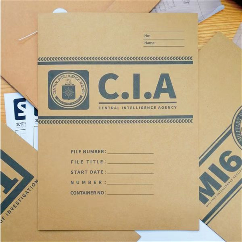 Folder z portfelem agenta Archiwa plików Cosplay FBI CIA Central Intelligence MI6 Zestaw rekwizytów filmowych armii brytyjskiej