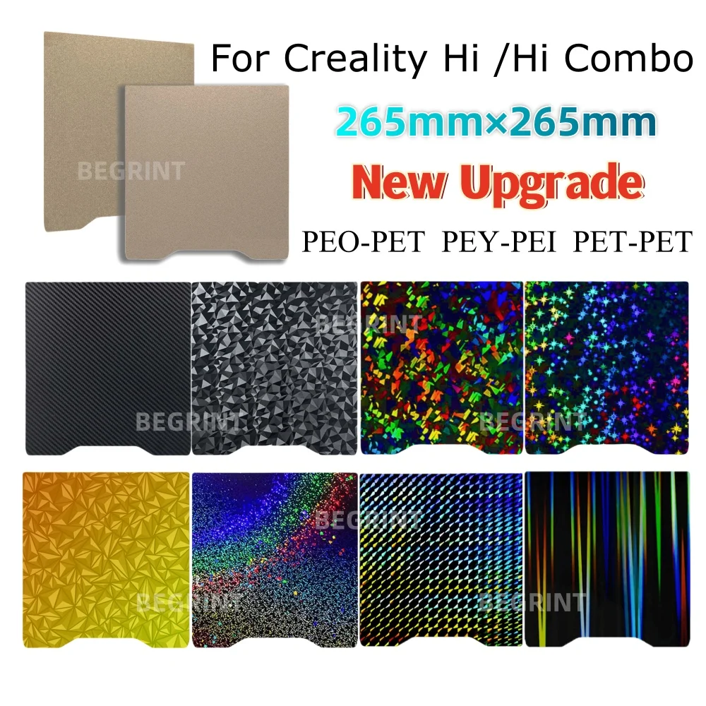 Voor Creality Hi Bouwplaat Dubbelzijdig PET PEO PET PEI Warmte Bed Lente Staalplaat Voor Creality Hi Combo 3D Printer Onderdelen