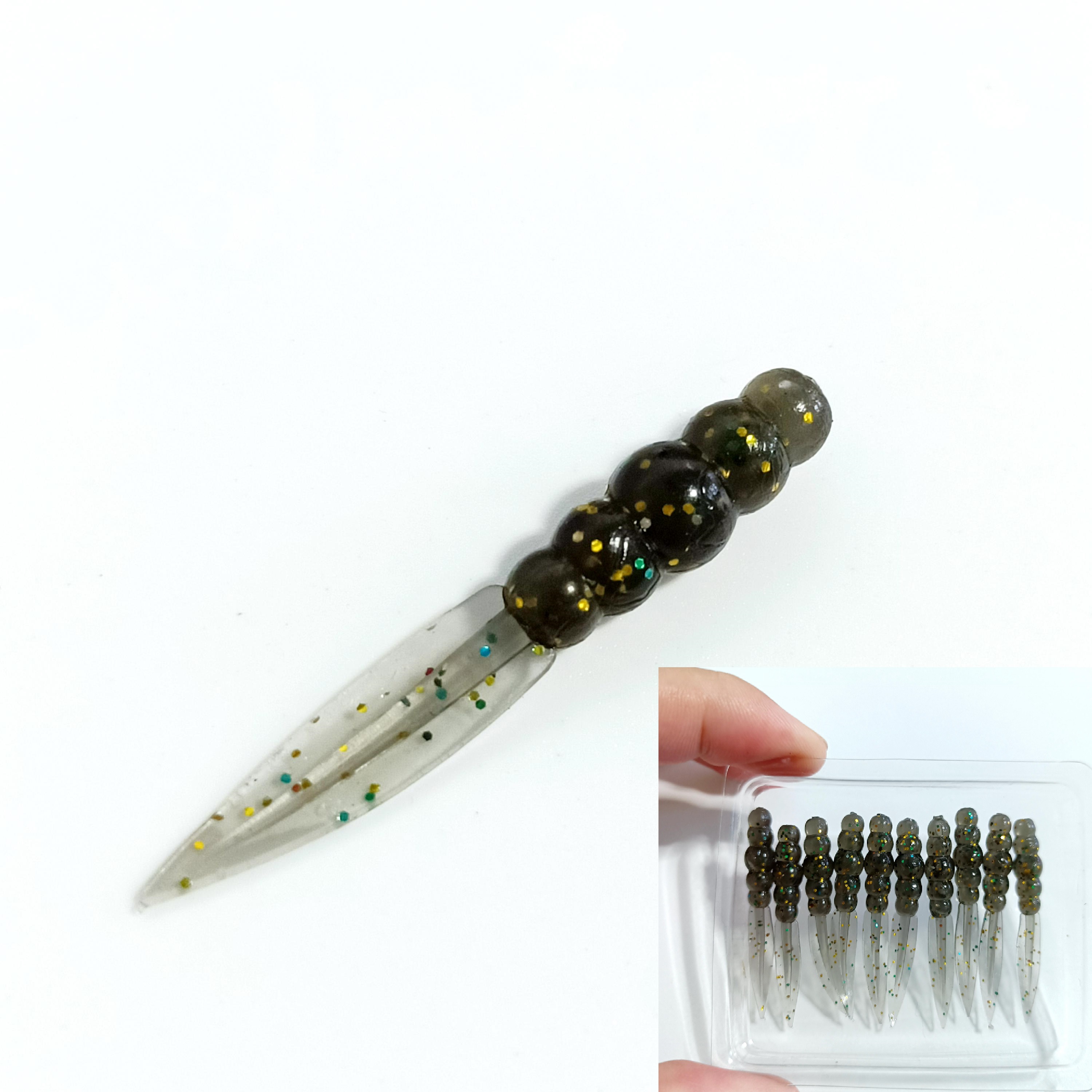 DUODUOYU 20PCS Nieuwe Mini Zachte Vissen Lokken 0.3g/35mm Siliconen Aas Swimbait Wobblers Worm bas karper Rockfishing Visgerei
