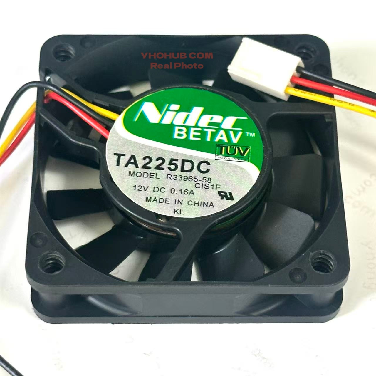 Kipas Pendingin Server Nidec R33965-58 DC 12V 0,16A 60x60x15mm 3-kawat