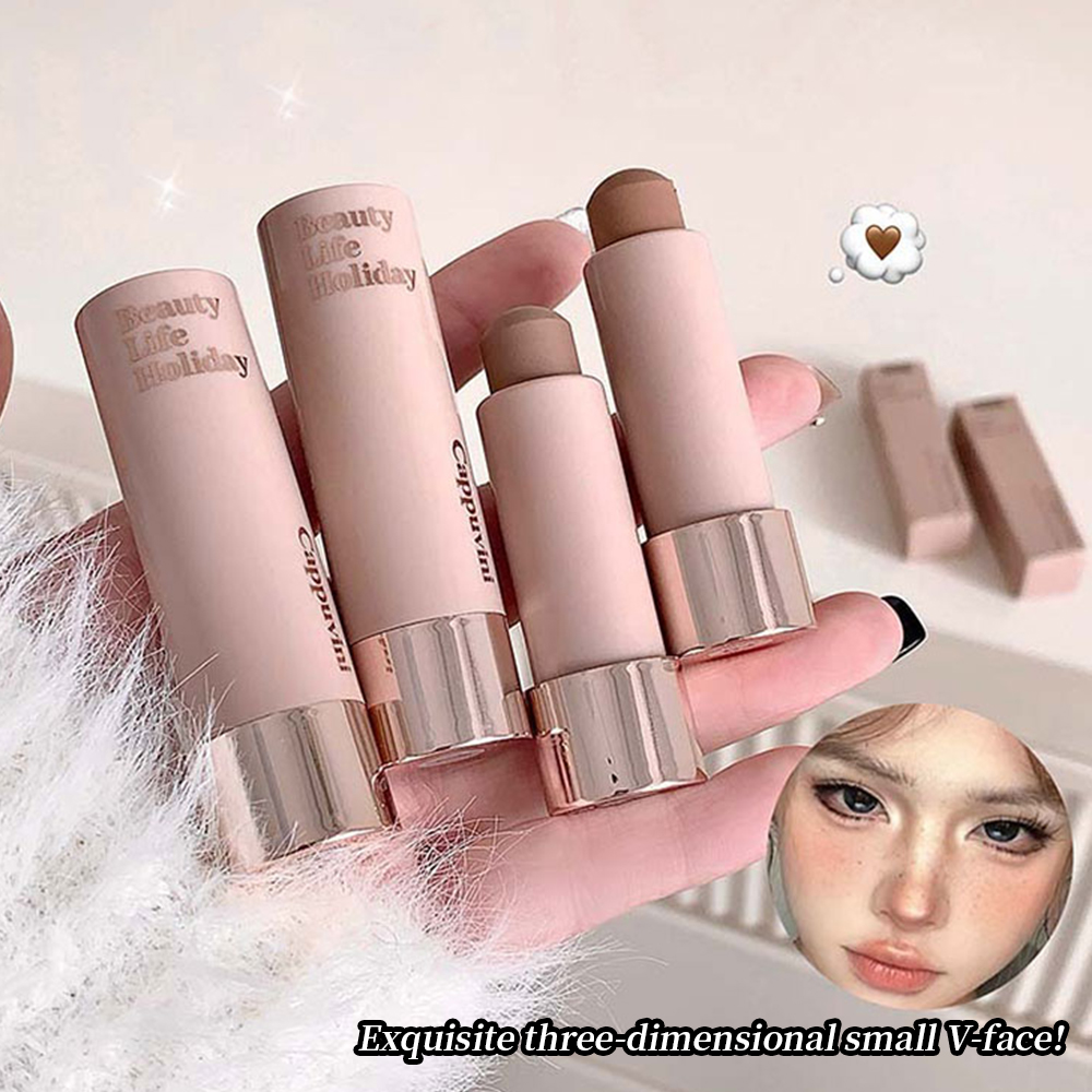 Cappuvini Hydraterende Zijdeachtige Driedimensionale Contour Stick Natuurlijke Matte Enkele Kleur Geschikt Voor Neusschaduw Make-up Contour