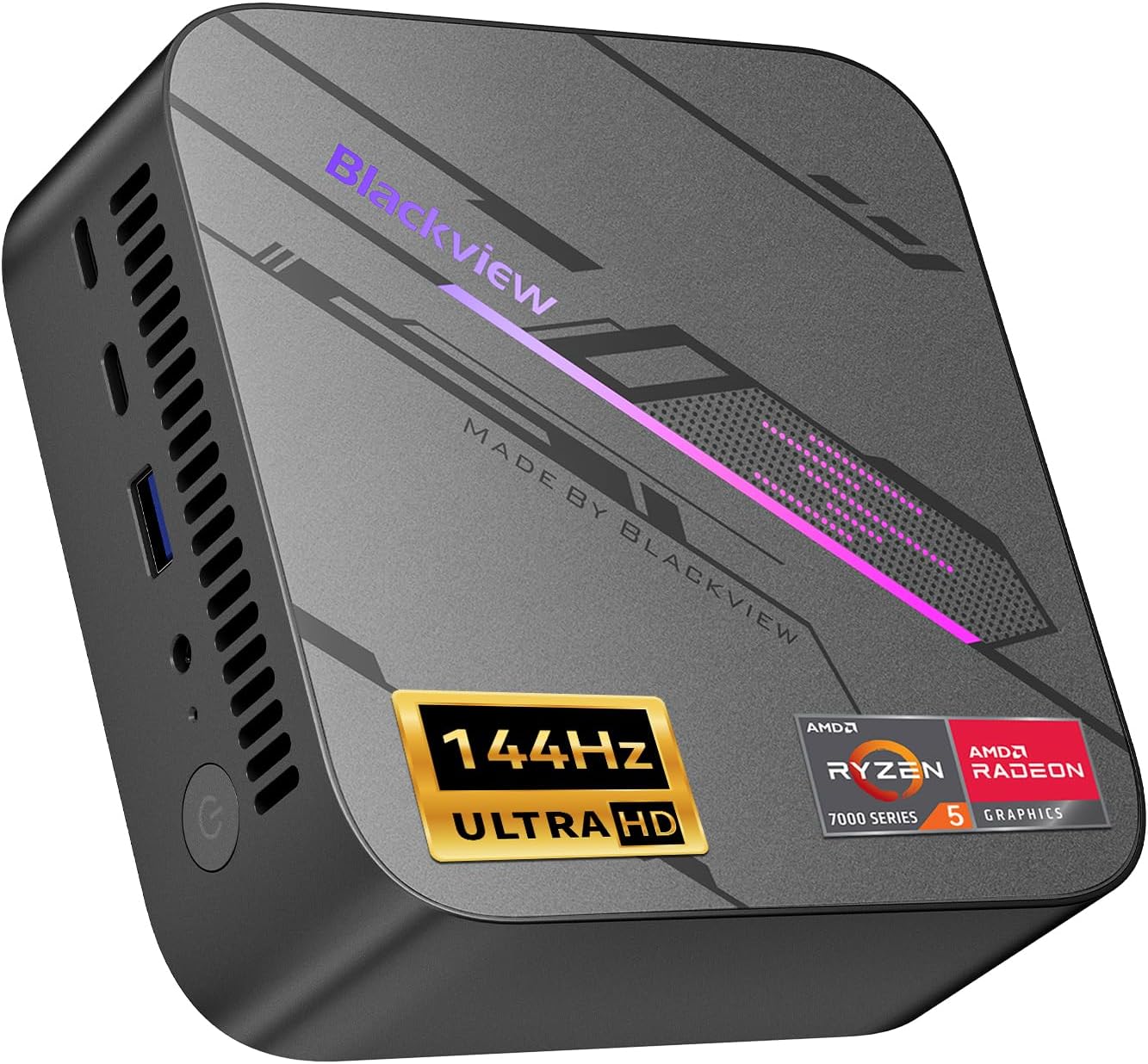Blackview MP100 Mini PC AMD Ryzen 5 7430U 16GB RAM 512GB SSD, Mini computadora con WiFi 6/BT 5.2/4K Pantalla triple