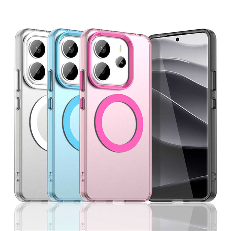 Per Redmi Note 14 Custodia magnetica senza fili Charge Funda Redmi Note 14 Coque opaca traslucida PC Cover posteriore per telefono Redmi Note 14