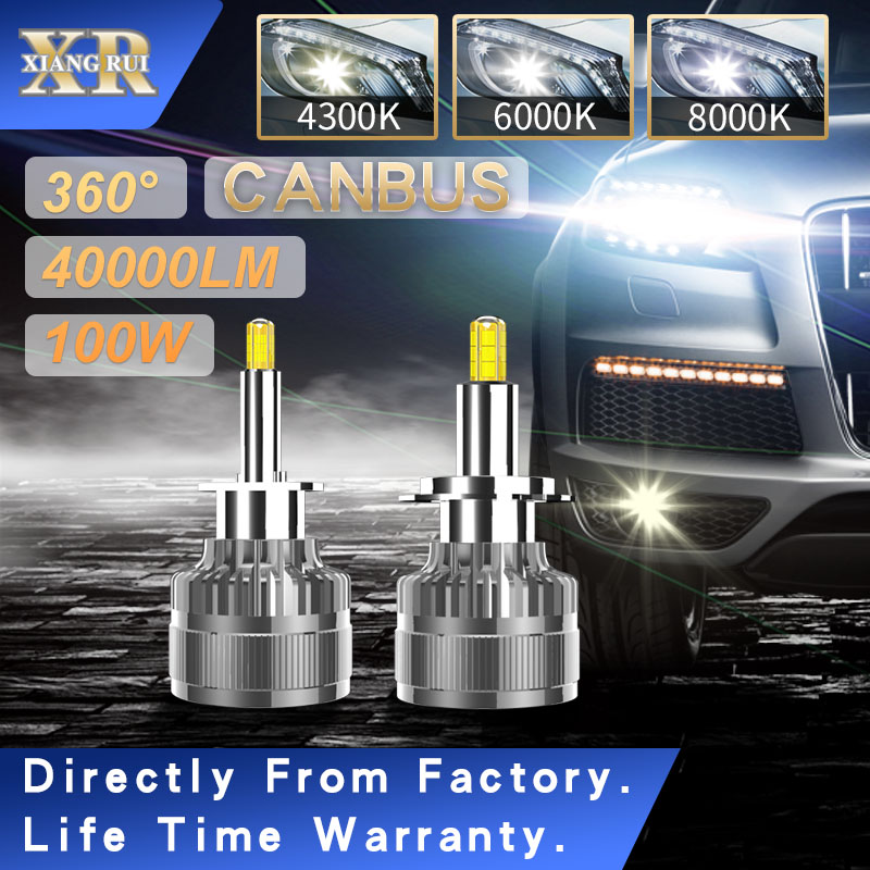 XR 360 Turbo 40000LM 100W CSP H7 canbus 9012 H1 9005 9006 HB3 HB4 LED Lampadina per auto 12V 24V 6000K Fendinebbia H9 H8 H11 4300K