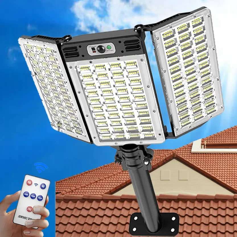 Potentes luces solares para exteriores, iluminación de jardín, decoración de luz Solar, lámpara de pared, Sensor de movimiento, farola Solar LED impermeable